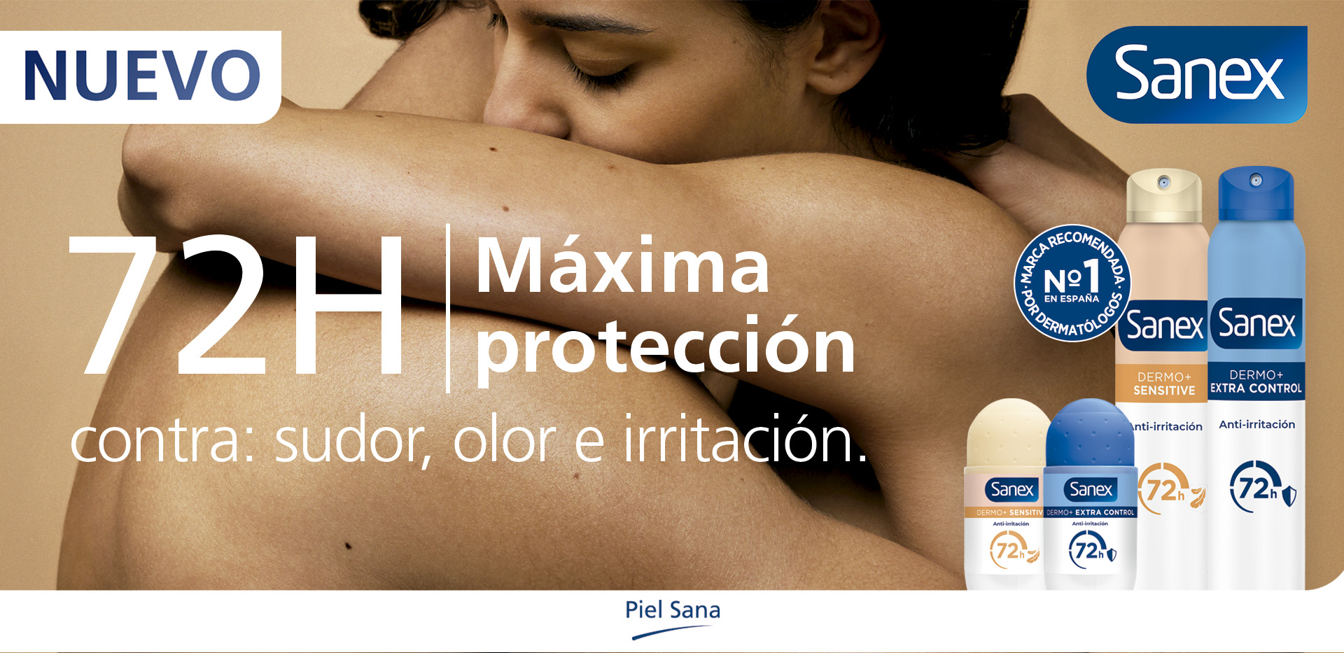 72 horas de máxima protección contra el sudor, olor e irritacion
